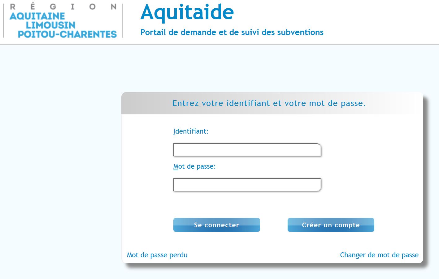 Accès site Aquitaide