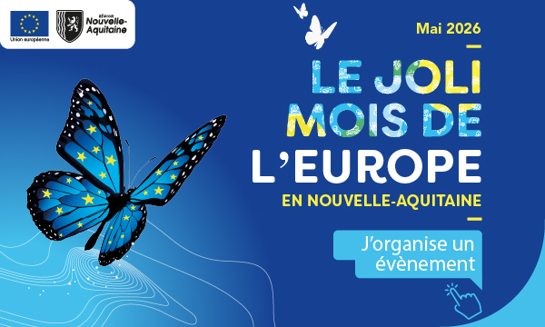 J'organise un événement pour le Joli mois de l'Europe en Nouvelle-Aquitaine pour l'édition 2026