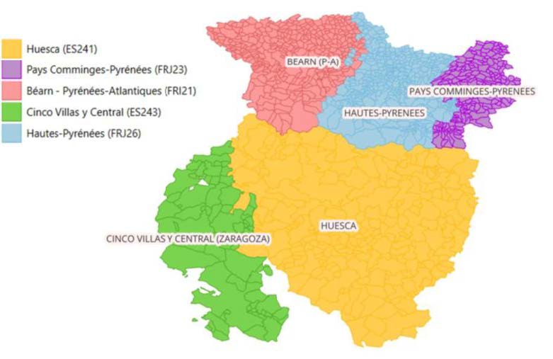Territoire éligible à l'appel à projets Aire Fonctionnel Centre