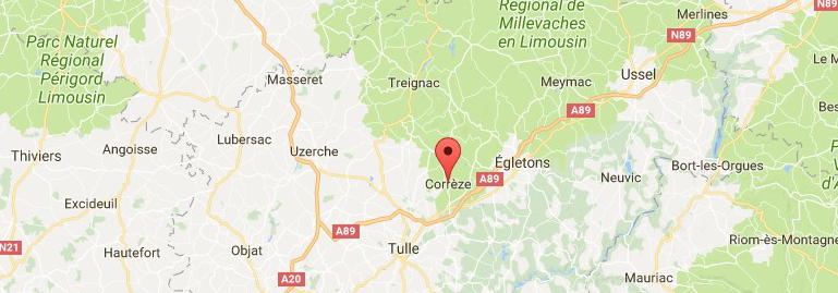 Localisation projet Corrèze