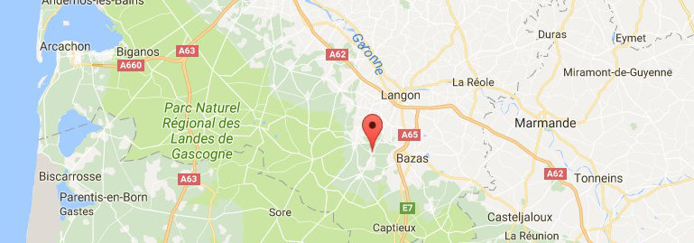 Localisation projet Uzeste